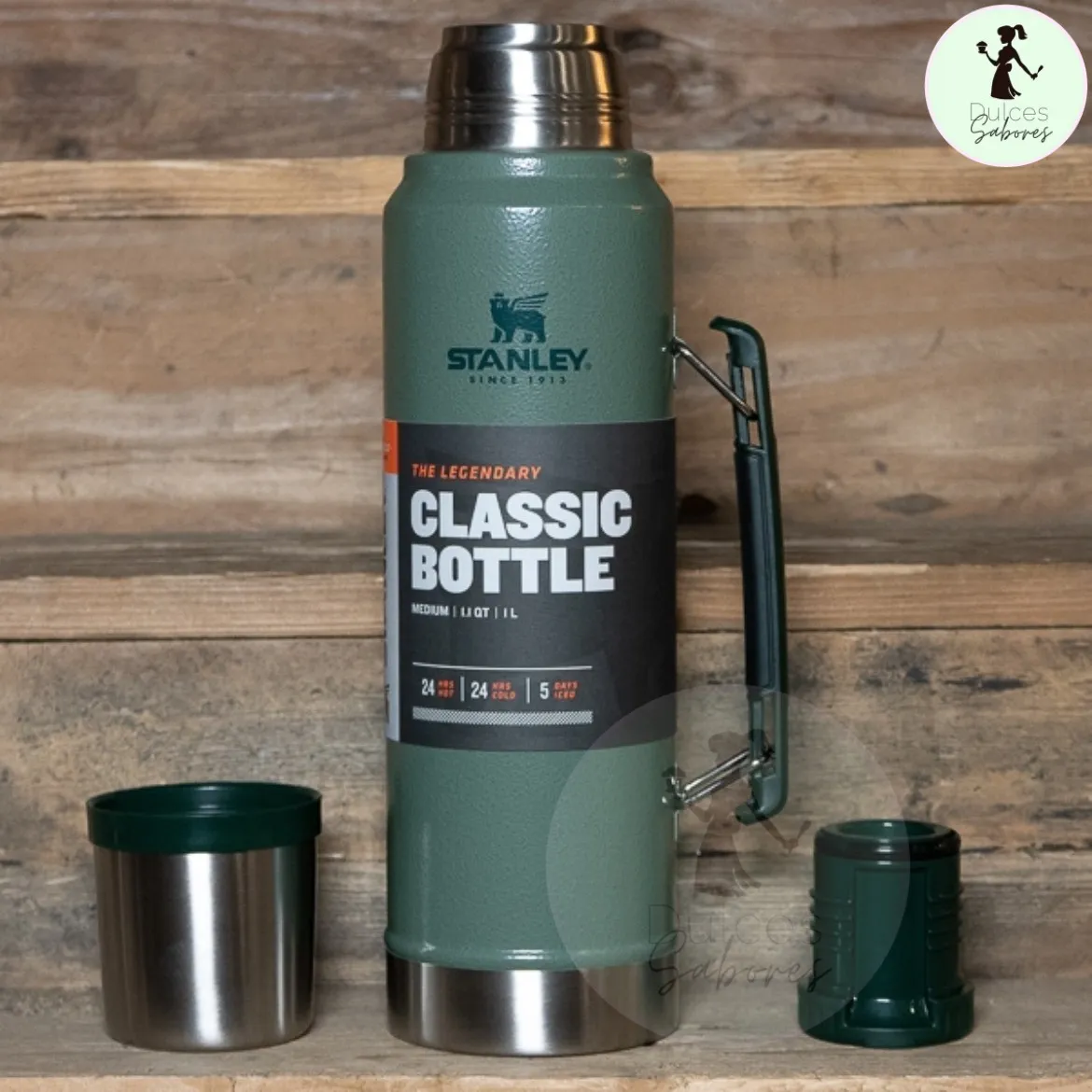 Stanley Termo 1l Classic Bottle Acero Inoxidable Verde Original – Dulces  Sabores